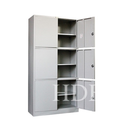 Anti-Rust Metal Lockable Office Cupboards Warehouse And Office 3 Layers Filing Cabinet Storage Document Organizer With 2 Door For Workshop